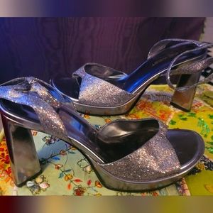 Vintage Nine West HTF Disco Glitter Sandal